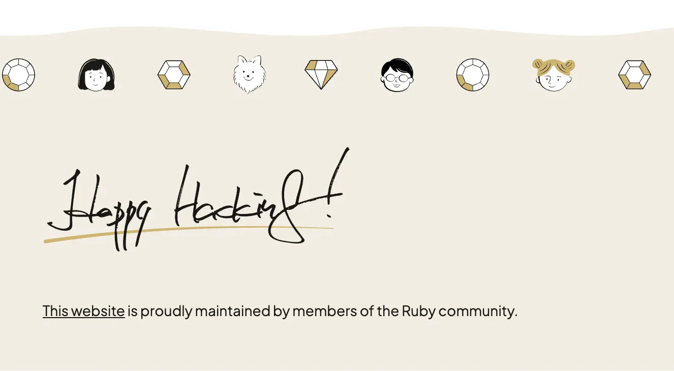 Happy Hacking on Footer